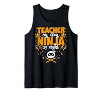 Maestro por día Ninja por la Noche - Mejor Maestro Camiseta sin Mangas