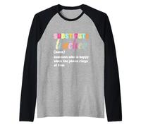 Maestro sustituto Feliz a Las 6am Llamada Camiseta Manga Raglan