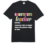 Maestro sustituto Feliz a Las 6am Llamada Comfort Colors Adult Heavyweight T-Shirt
