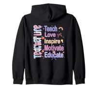 Maestro Vida Enseñar Amor Inspirar Motivar Educar Sudadera con Capucha