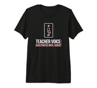 Maestro Voz Apagado hasta Agosto Vacaciones de Verano Humor Camiseta Premium