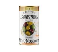 Maestros Aceituneros Aceitunas Aliñadas Mare Nostrum - Sabores del Mundo - Lata 1400 g Neto (700 g Escurrido)