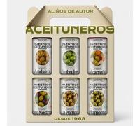 Maestros Aceituneros Pack de Aceitunas Aliñadas Gourmet - 6 Unidades - Sabores Variados