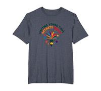 Maestros de Arte Creando Jóvenes Artistas Diarios Colorido Diversión Camiseta, Hombre Tallas Grandes, Azul Jaspeado, 2X Alto