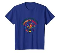 Maestros de Arte Creando Jóvenes Artistas Diarios Colorido Diversión Camiseta, Niños, Azul Real, 6 años