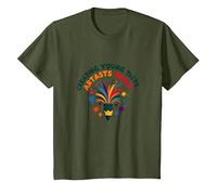 Maestros de Arte Creando Jóvenes Artistas Diarios Colorido Diversión Camiseta, Niños, Verde Oliva, 3 años