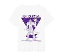 Maestros del Universo Revelación - Skeletor Feel Evil Camiseta, Mujer Tallas Grandes, Blanco, 1XL Grande