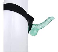 -Ṁäśtûrbạdőr Dildøs Cøn Ârnés Dildïs Âňâles Juguetes Eróticøs Cøn Ciňturóň Âjustâble Cøn Ventøsâs Peňes Clítőrîs Måsturbådør/Green/18Cm/7.08In