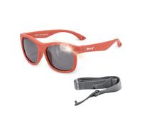 Maesy Gafas de Sol Niño 1-3 Años - Lentes Polarizadas UV400 Categoría 3 - Montura Flexible con Correa Ajustable - Diseño Cuadrado, Seguras y Cómodas - Luca, Terracota