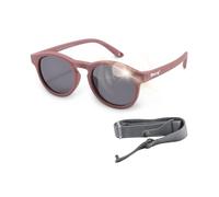 Maesy Gafas de Sol Niño 1-3 Años - Lentes Polarizadas UV400 Categoría 3 - Montura Flexible con Correa Ajustable - Diseño Redondo, Seguras y Cómodas - Bowi, Púrpura