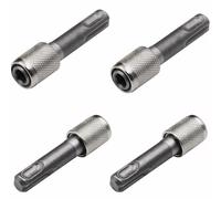 MAEXUS 4 adaptadores SDS Plus, adaptador SDS Plus de 6,35 mm (1/4 pulgadas), vástago hexagonal, soporte de taladro, adaptador de vástago redondo a vástago hexagonal para proyectos de decoración del