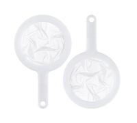 MAEXUS® Colador fino para cocina, 2 unidades, colador de cocina, colador fino de nailon, colador de plástico para pasta, colador pequeño para cocina con mango de 11 - 14 cm de diámetro (200/400