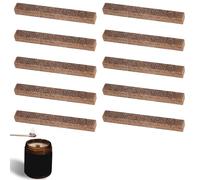 MAEXUS Mecha permanente, mecha permanente de 10 unidades para devoradores de cera, mecha permanente para restos de velas, mecha gruesa para exteriores, para exteriores y restos de velas en interiores