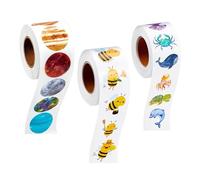 MAEXUS Pegatinas de animales, 1500 pegatinas de recompensa para profesores, pegatinas para álbumes de recortes, pegatinas para álbum de fotos, pegatinas de animales para habitación infantil (24