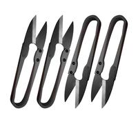 MAEXUS® Tijeras de hilo afiladas de acero inoxidable, 4 unidades, tijeras de hilo, pequeñas, afiladas, diseño de mango en forma de U, tijeras de costura para trabajos finos de costura, tijeras