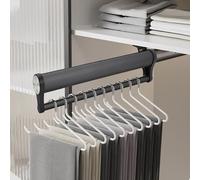 MAFAGE Barra armario extensible, aluminio, carga 25 kg, gris 492 mm