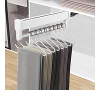 MAFAGE Barra extensible para colgar la percha, barra telescópica ajustable, 597 mm, color blanco