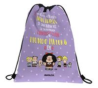 Mafalda Grafoplás 37611107. Mochila Saco Cuerdas, Bolsillo Exterior, 36x47cm, Colección, Esperanza, Lavanda