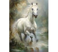 MAFANG Pintura de Diamante 5d Kit Completo Caballo Naturaleza Paisaje Bricolaje Diamond Painting 40X50CM Taladro Completo Diamante Pinturas para NiñOs Adultos Artes Kit de Punto de Cruz para Decoraci