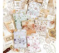 MAFELOE Suministros para álbumes de recortes, 6 paquetes, 18 piezas cada uno, kit de diario basura para decoupage, materiales de papel, sello de imitación hueco