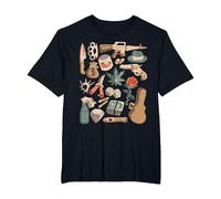 Mafia Delito Protección de Gángsteres Tráfico de Drogas Camiseta, Hombre Tallas Grandes, Negro, 5X Alto