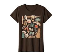 Mafia Delito Protección de Gángsteres Tráfico de Drogas Camiseta, Mujer, Marrón, XXL
