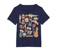 Mafia Delito Protección de Gángsteres Tráfico de Drogas Camiseta, Mujer Tallas Grandes, Azul Marino, 4XL Grande