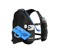 MAFLASK - Chaleco de hidratación premium - ultraligero y antibalanceo - lo esencial para el camino, el correr y el senderismo (negro con la vejiga de 2 L)