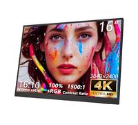 MAFNKOU Monitor portátil de 16 pulgadas 4K UHD 3840 × 2160 400 nits, pantalla de juego de contraste 1500:1, pantalla externa IPS HDR, monitor de viaje para portátil/Mac/PC/PS5/Xbox con soporte de