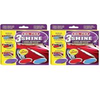 Mafra 3SHINE - Lote de 3 paños de Microfibra: Azul para Cristales, Rojo para Interiores y Morado para Exteriores (Paquete de 2)