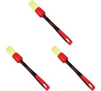 Mafra - Cepillo White Car Detailing 24 mm, Ideal para Limpiar Interiores y Exteriores del Coche: Llantas, Plásticos, Motor, Volante y Costuras de los Asientos (Paquete de 3)