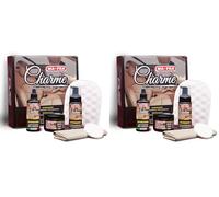 Mafra, Charme, kit para limpiar asientos de coche y salpicaderos, limpia, nutre y hace que el cuero sea flexible, también adecuado para uso doméstico y telas de imitación de cuero (Paquete de 2)