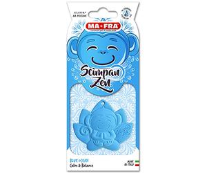 Mafra Chimpanzen Blue Ocean Calma y Equilibrio, Perfume de Goma para Coche, Inspirado en la Filosofía Zen, Fragancia Fresca como el Mar y Picante como Las Noches de Verano, 1 Unidad