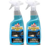 Mafra Glass Cleaner Plus - Limpiador de cristales para coche, elimina la suciedad incrustada de ventanas, parabrisas, lunas y pantallas navegantes, sin amoniaco ni deja rayas, 750 ml (Paquete de 2)
