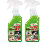 Mafra, HP12, desengrasante multiusos universal, con fórmula activa, adecuado para cualquier tipo de superficie, potente y seguro en las piezas tratadas, tamaño 500 ml (Paquete de 2)