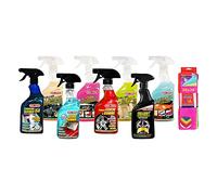 Mafra - Juego de tratamiento de tejidos 3 en 1 de plástico 3 en 1 - Glass Cleaner-Last Touch - Limpiador de llantas de goma, tratamiento de piel 3 en 1, Fallout, Fast Cleaner más paquete de 7 paños de