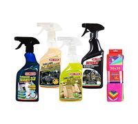 MAFRA - Juego de tratamiento de tejidos 3 en 1, tratamiento de plástico 3 en 1, tratamiento de piel 3 en 1, detergente más paquete de 7 paños de microfibra 30 x 35 cm