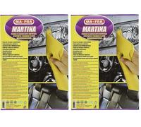 Mafra Martina, Tela de Gamuza sintética, Alta absorción y Alta Resistencia al Desgaste, eficaz en la Limpieza de Las Partes internas y externas del automóvil (Paquete de 2)