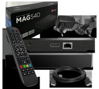MAG 540 IPTV Set Top Box 1GB RAM 4K HEVC H 265 Support Linux