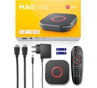 mag 544 Original Infomir & DM-Digital, MAG544 Sin Wİ-Fİ Linux 4K Set Top Box Multimedia Player Internet TV Receptor 4K UHD HDMI 2.1 HEVC H.265 Arm Cortex-A53 + Cable HDMI