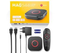 mag 544w3 Original Infomir & DM-Digital, MAG544w3 Wİ-Fİ Linux 4K IPTV Set Top Box Multimedia Player Internet TV Receptor IP 4K UHD HDMI 2.1 HEVC H.265 Arm Cortex-A53 + Cable HDMI