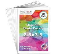 MAG Tech magnético Bolsillo Marco de Fotos, Blanco, Capacidad para 4 x 6 Pulgadas Fotos, 10 Unidades, Blanco, 2,5 x 3,5