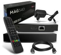 Mag540 Original Infomir & DM-Digital, MAG540 Sin WiFi Linux 4K IPTV Set Top Box Multimedia Player Internet TV Receptor IP 4K UHD HDMI 2.1 HEVC H.265 Arm Cortex-A35 + Cable HDMI