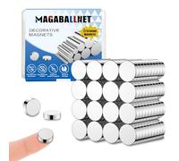 MAGABALLNET 50 imanes fuertes, 5 x 3 mm pequeños imanes para frigorífico, pizarra magnética, manualidades, pizarra blanca