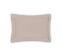 Magano Funda de almohada de lujo de 50 x 70 cm, de bambú y algodón, satén de 400 TC, hipoalergénica y regulador de la temperatura, dobladillo de 5 cm, funda de almohada de 50 x 70 cm, color beige