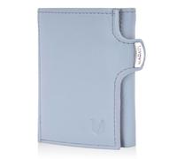 MAGATI Cartera delgada con compartimento para monedas, protección RFID, mini cartera para hombre y mujer, pequeño, funda para tarjetas il santo, tarjetero para carro de la compra, monedero, azul