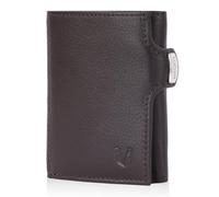 MAGATI Cartera delgada con compartimento para monedas, protección RFID, mini cartera para hombre y mujer, pequeño, funda para tarjetas il santo, tarjetero para carro de la compra, monedero, Naranja,