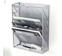 Magazine Holder File Magazine Holder Pallet Wall Type 5-Layer A4 Grid Pocket File Rack Mail Storage Box Wall Mounted Magazine Storage Rack Black and White Magazine File Holder (Color : A)