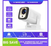 Magcubic HY310 Android 11 proyector 4K nativo 1080P enfoque automático nativo 330ANSI Wifi Dual BT5.4 Air Mouse voz hogar película al aire libre HY310 White