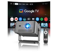 Magcubic Proyector 4K con Google TV Stick, 1080P Nativo Proyector Portatil 800ANSI con WiFi, Bluetooth, Enfoque Automático Corrección Trapezoidal, Rotación 180°, 15W Altavoces Projetor HY450GT